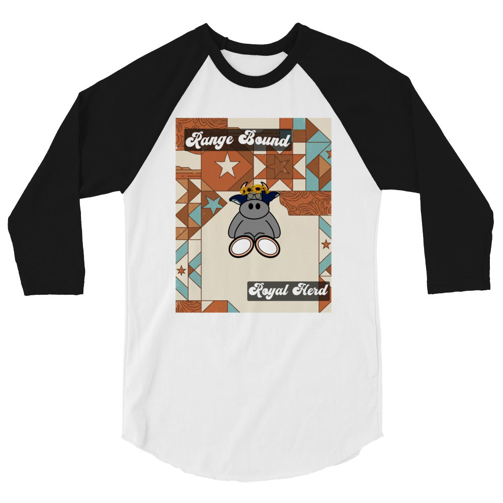 Pocket Cows Unisex 3/4 Sleeve Raglan Shirt — Design 258