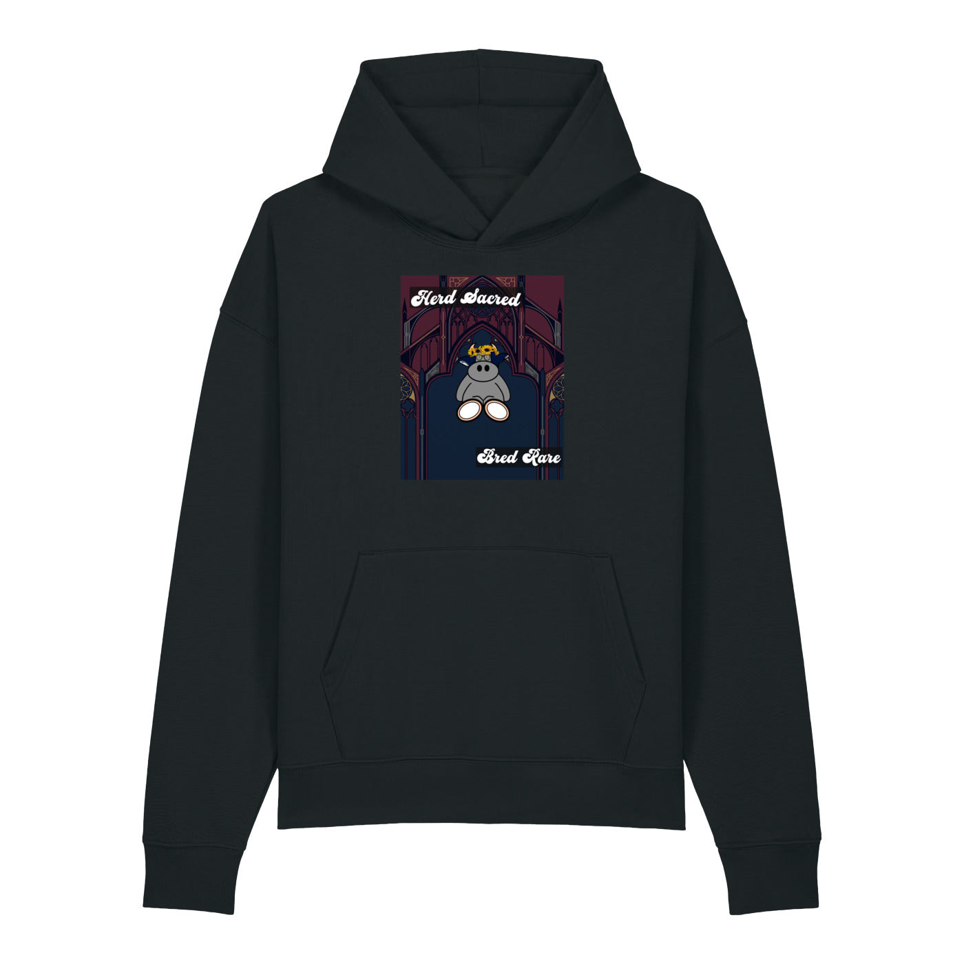 Pocket Cows Unisex Relaxed Mid-Weight Chaser Hooded Sweatshirt — Design 271