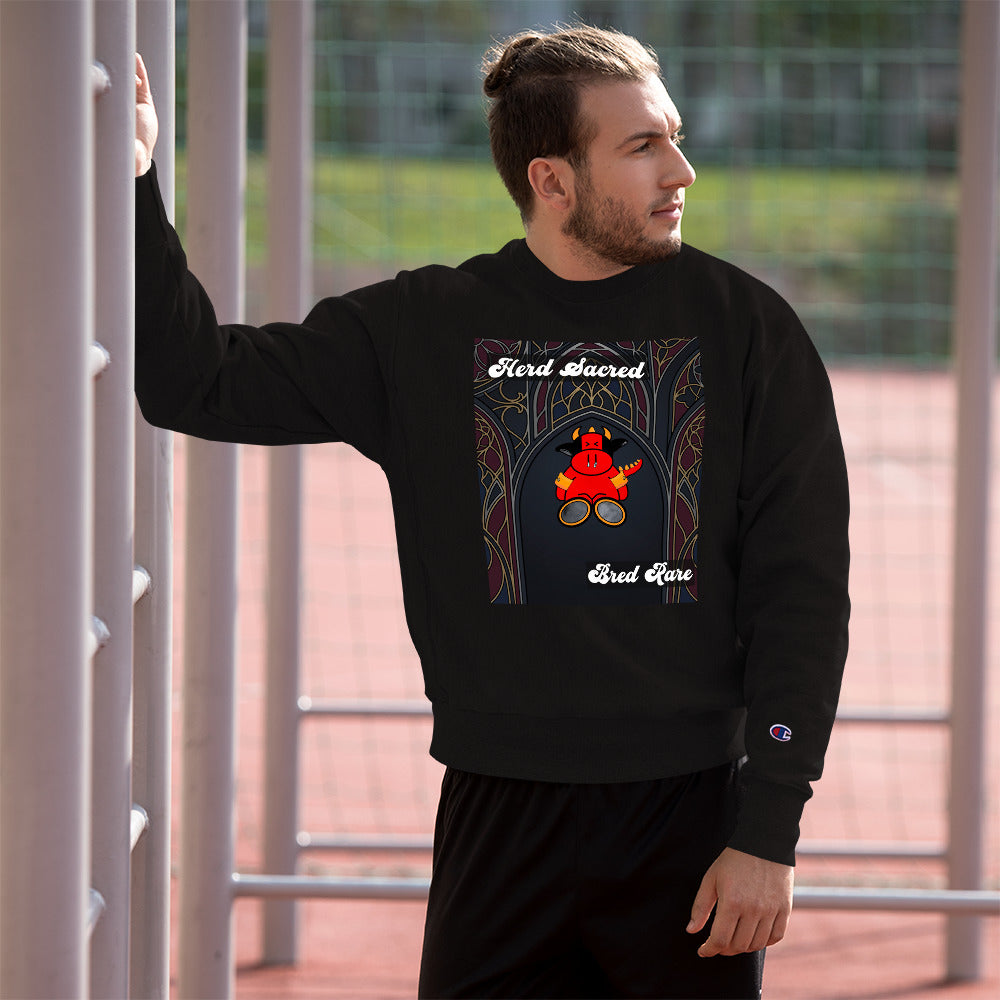 Pocket Cows Men’s Crewneck Sweatshirt — Design 267