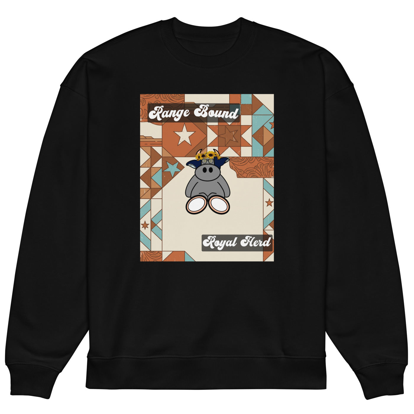 Pocket Cows Unisex Organic Oversized Raddler 2.0 Sweatshirt — Design 258