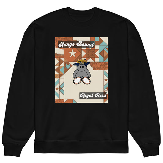 Pocket Cows Unisex Organic Oversized Raddler 2.0 Sweatshirt — Design 258