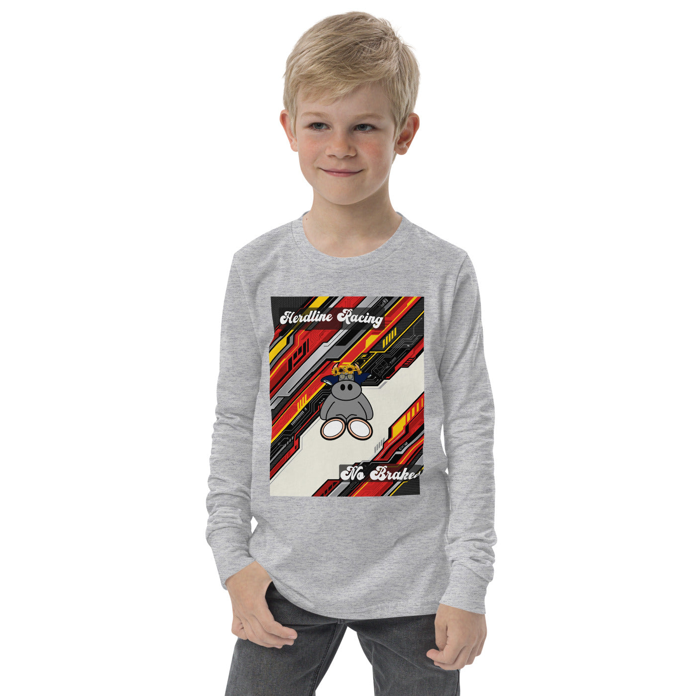 Pocket Cows Youth Long Sleeve Tee — Design 263