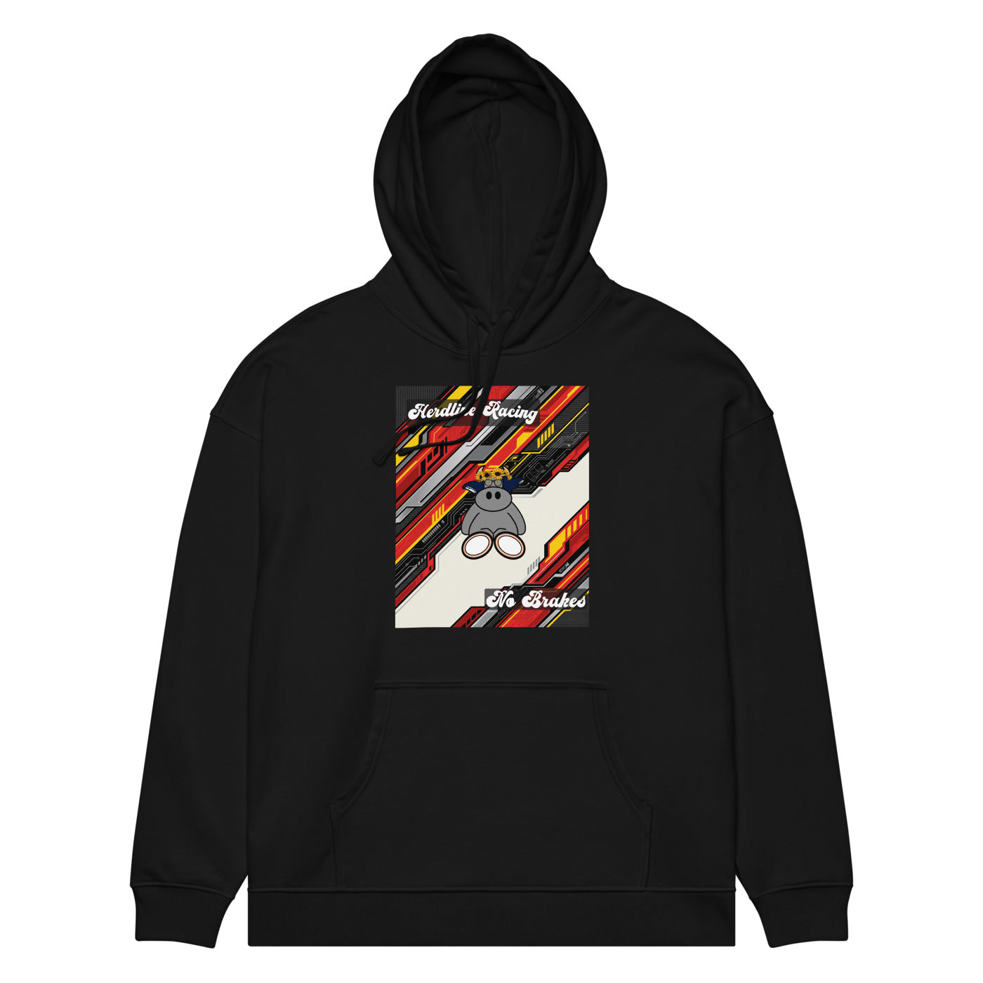 Pocket Cows Unisex Organic Relaxed Slammer 2.0 Hoodie — Design 263