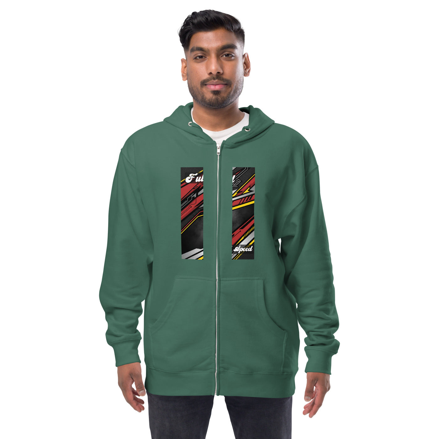 Pocket Cows Unisex Fleece Zip Up Hoodie — Design 265