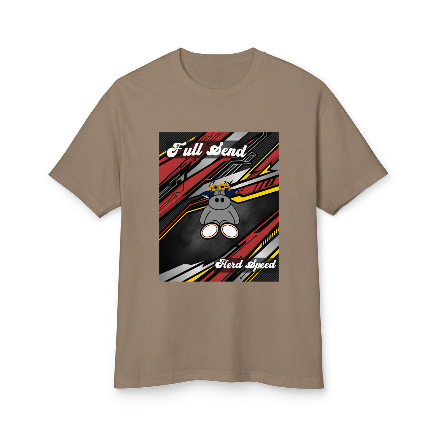 Pocket Cows Unisex Garment-Dyed Heavyweight Cotton Tee — Design 265
