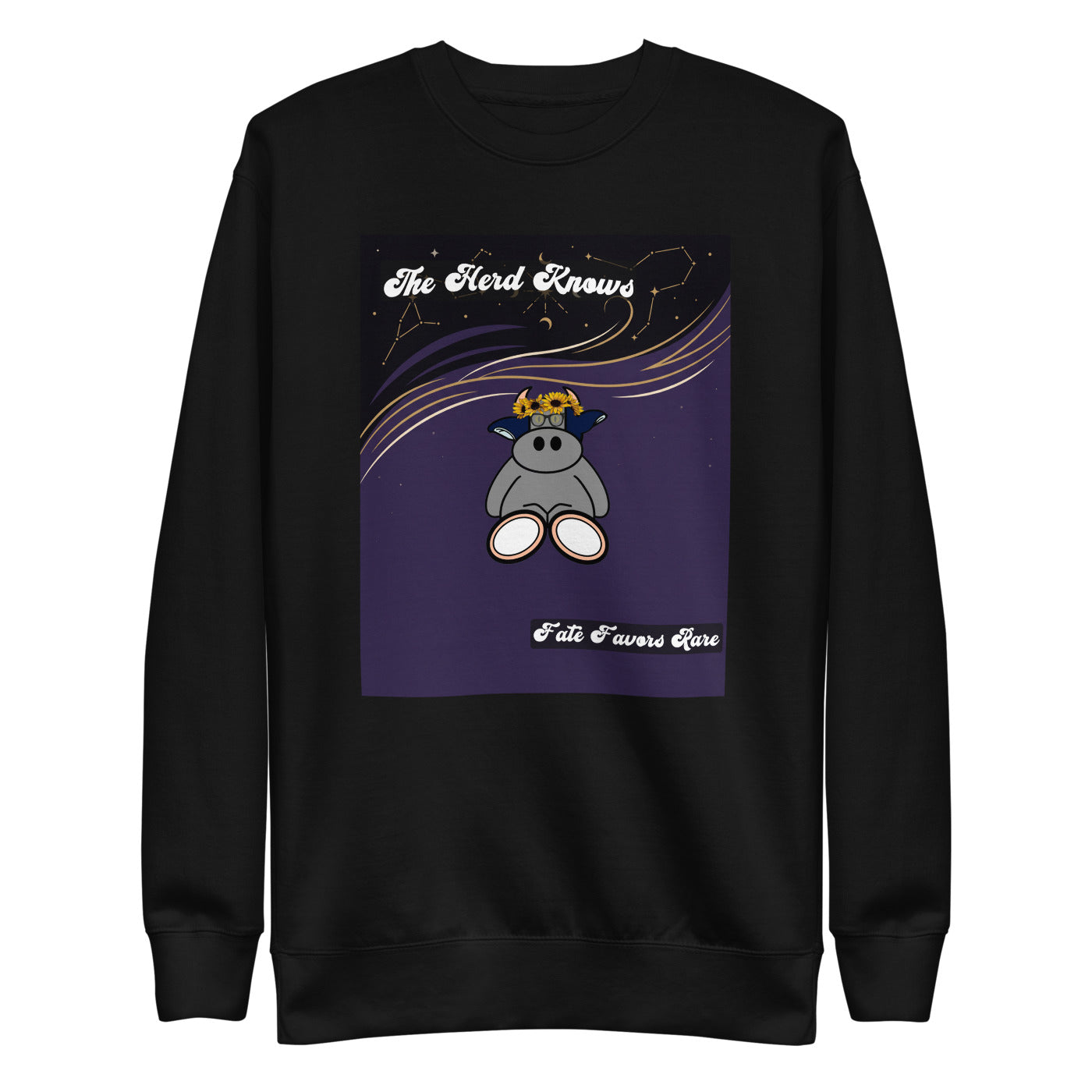 Pocket Cows Crewneck — Written In The Herd — Design 39