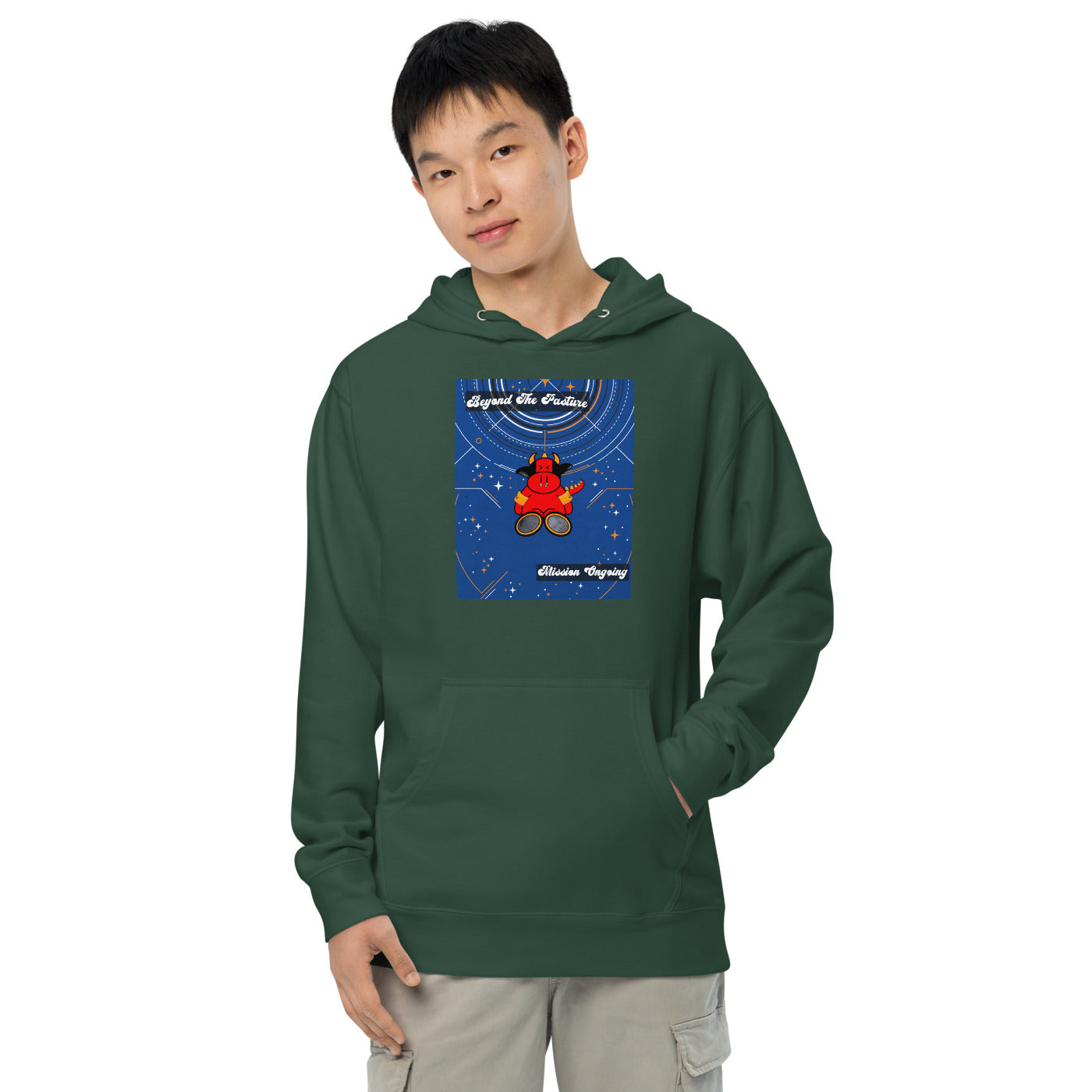 Pocket Cows Unisex Midweight Hoodie — Design 278