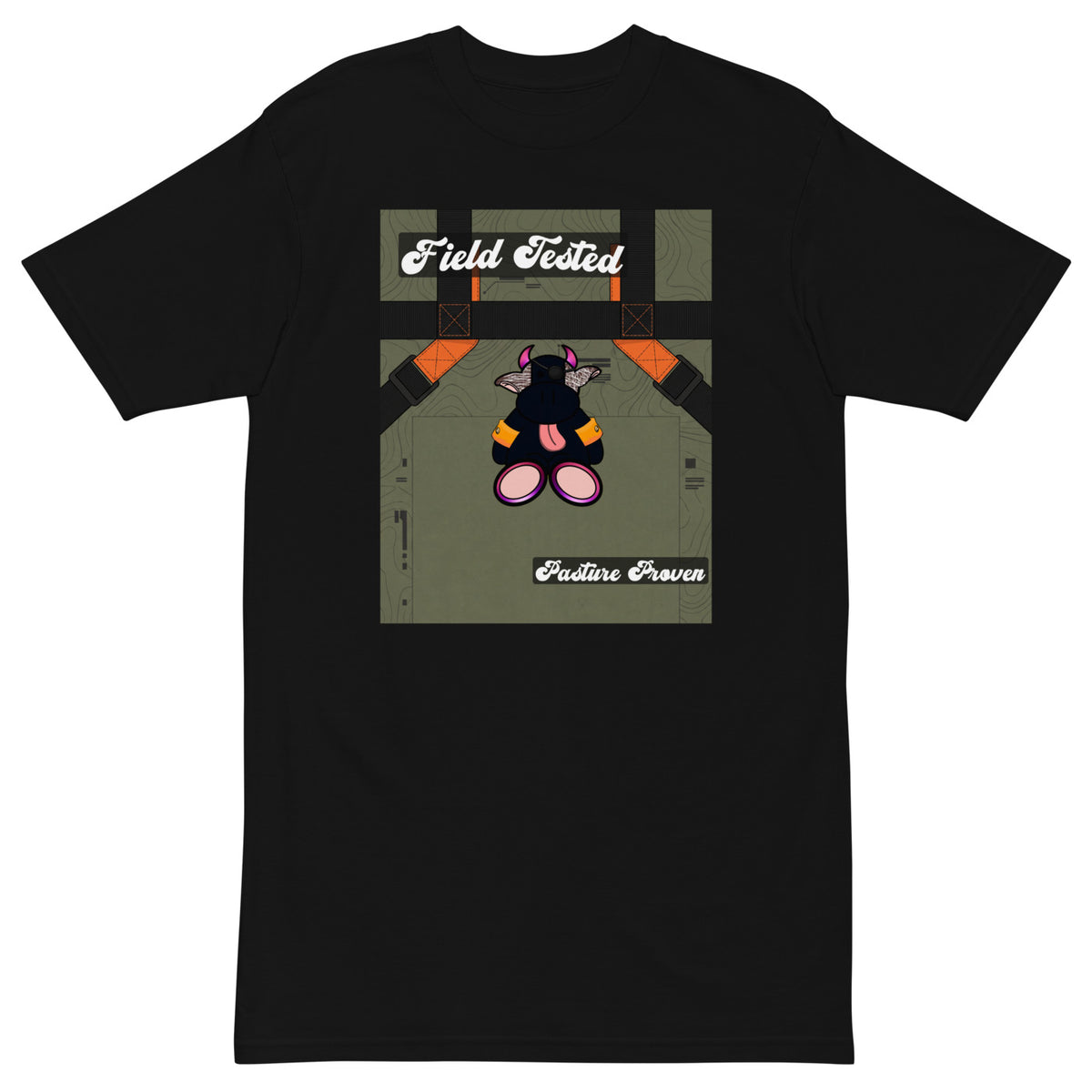 Pocket Cows Heavyweight Tee — Built To Roam — Design 77 — alternate view