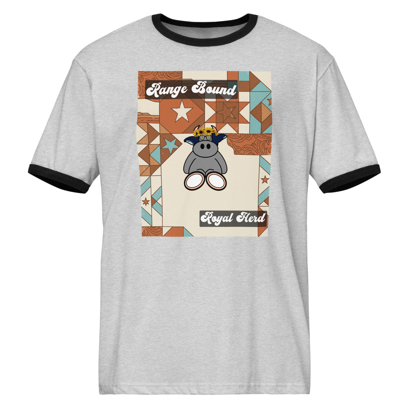 Pocket Cows Unisex Ringer T-Shirt — Design 258