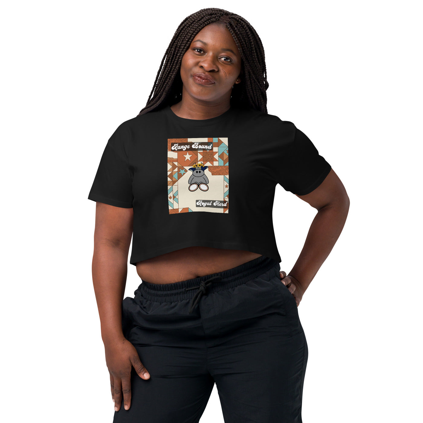 Pocket Cows Women's Crop Top — Design 258