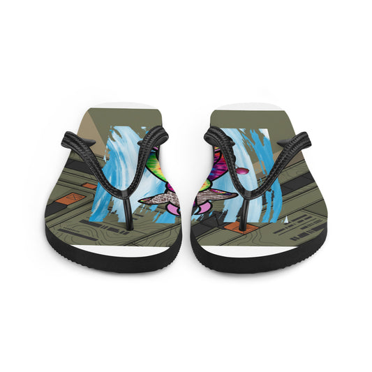 Pocket Cows Sublimation Flip Flops — Built To Roam — Design 719