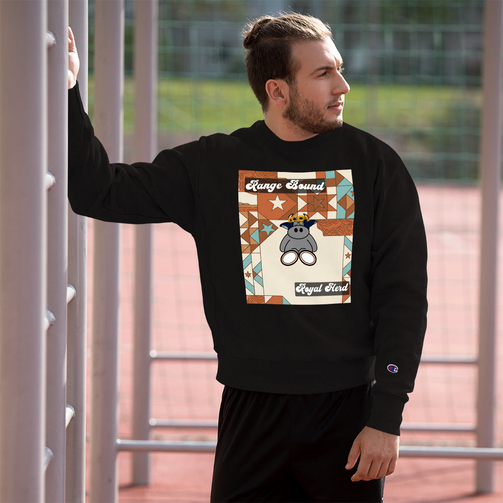 Pocket Cows Men’s Crewneck Sweatshirt — Design 258