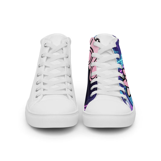Pocket Cows Men's High Top Canvas Shoes — After Hours — Design 832
