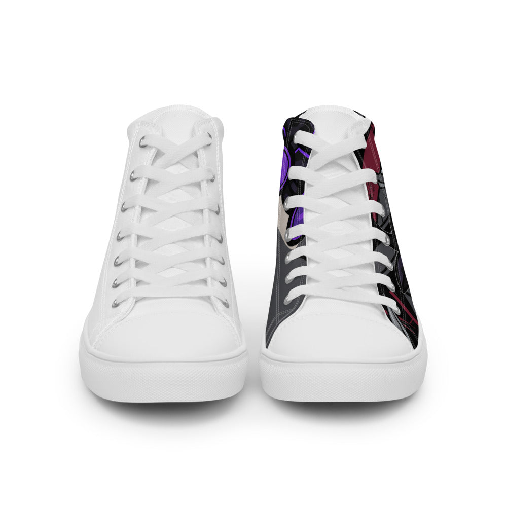 Pocket Cows Men's High Top Canvas Shoes — No Bull Left — Design 894