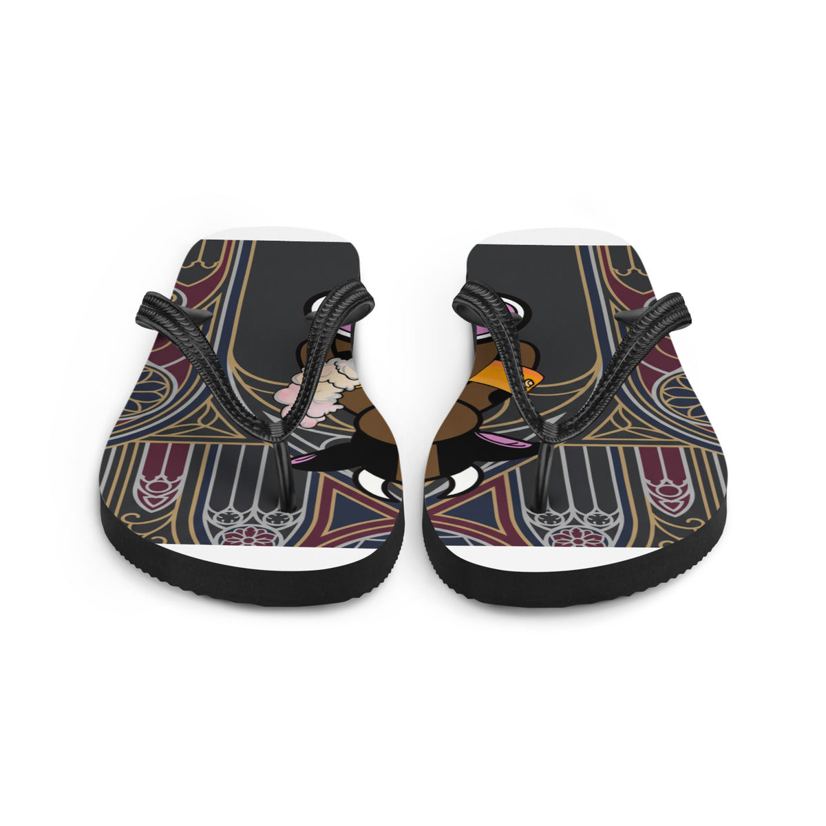 Pocket Cows Sublimation Flip Flops — Sacred Herd — Design 764