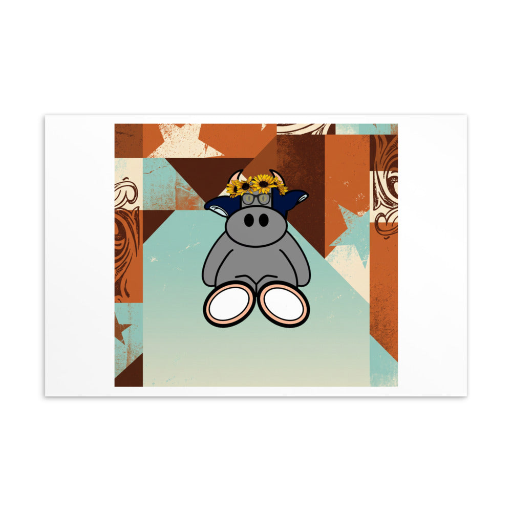 Pocket Cows Standard Postcard — Range Royalty — Design 260