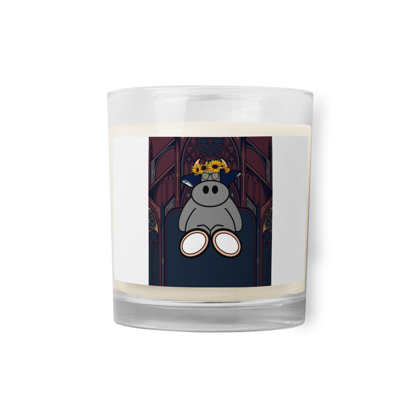 Pocket Cows Glass Jar Soy Wax Candle — Sacred Herd — Design 271