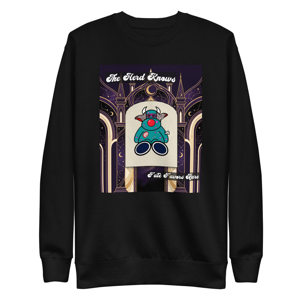 Pocket Cows Crewneck — Written In The Herd — Design 15
