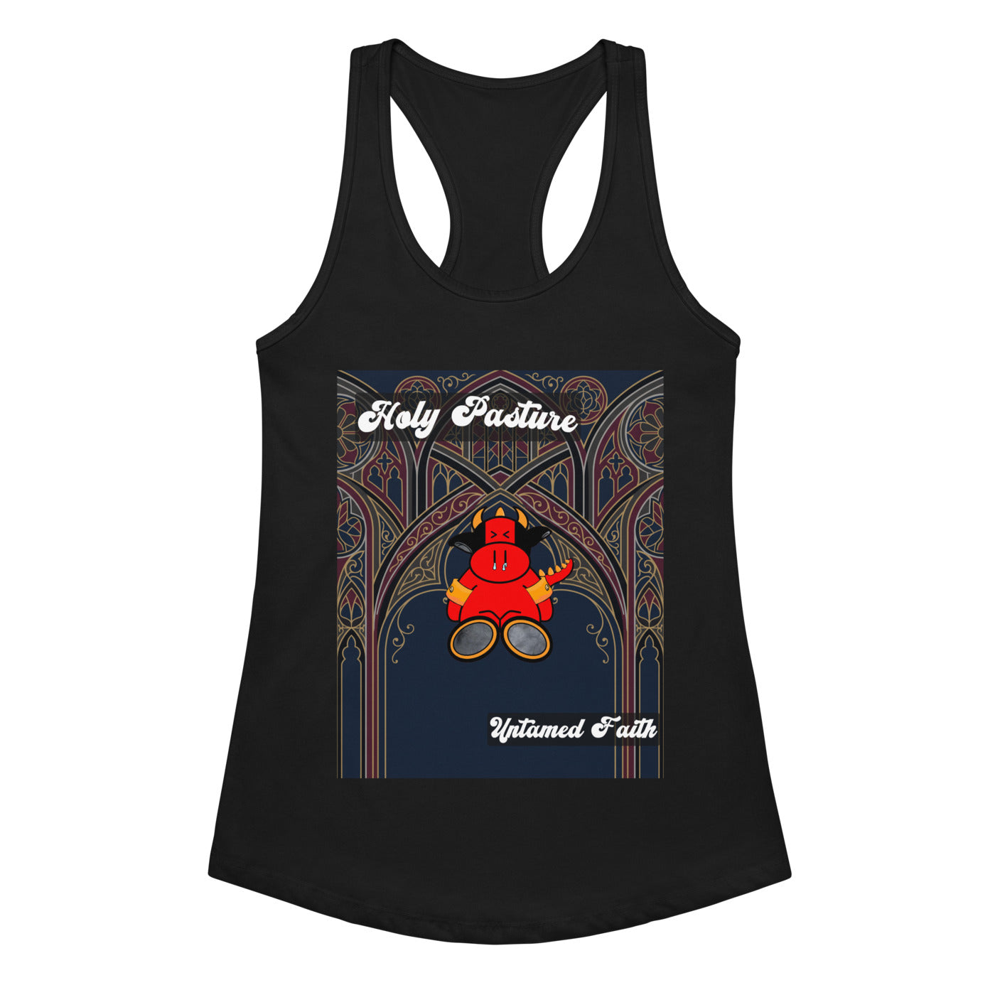 Pocket Cows Women's Ideal Racerback Tank Top — Design 270