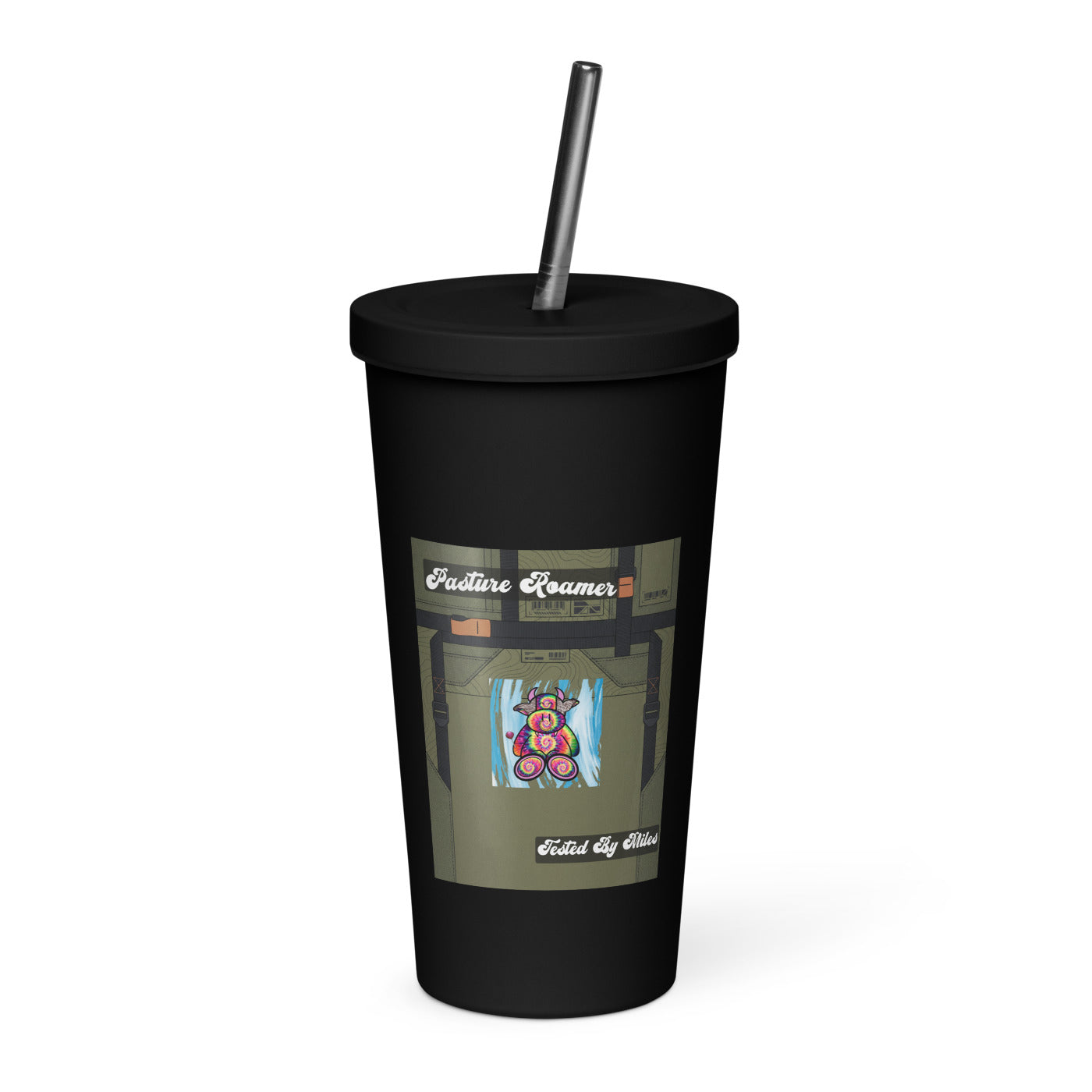 Pocket Cows Insulated Tumbler with a Straw — Built To Roam — Design 720