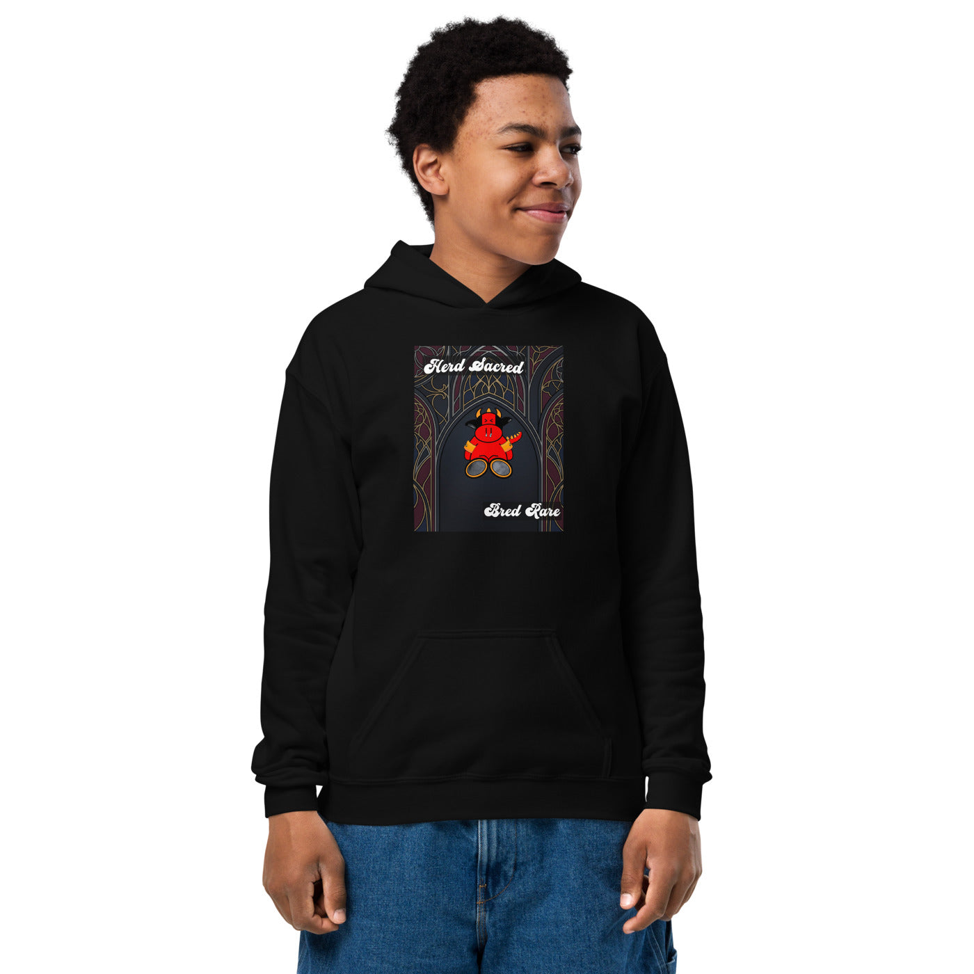 Pocket Cows Youth Heavy Blend Hoodie — Design 267