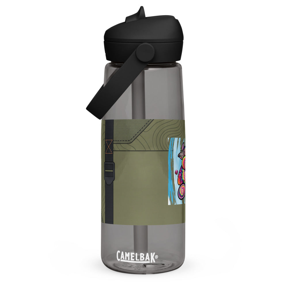 Pocket Cows Flip Straw Water Bottle — Design 720