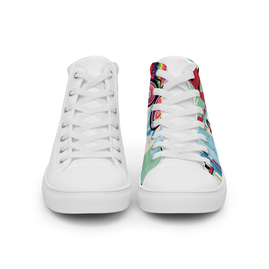 Pocket Cows Men's High Top Canvas Shoes — Always Fresh — Design 715