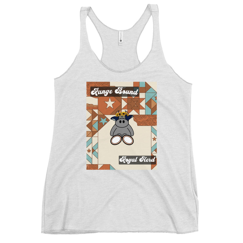 Pocket Cows Women's Racerback Tank Top — Design 258