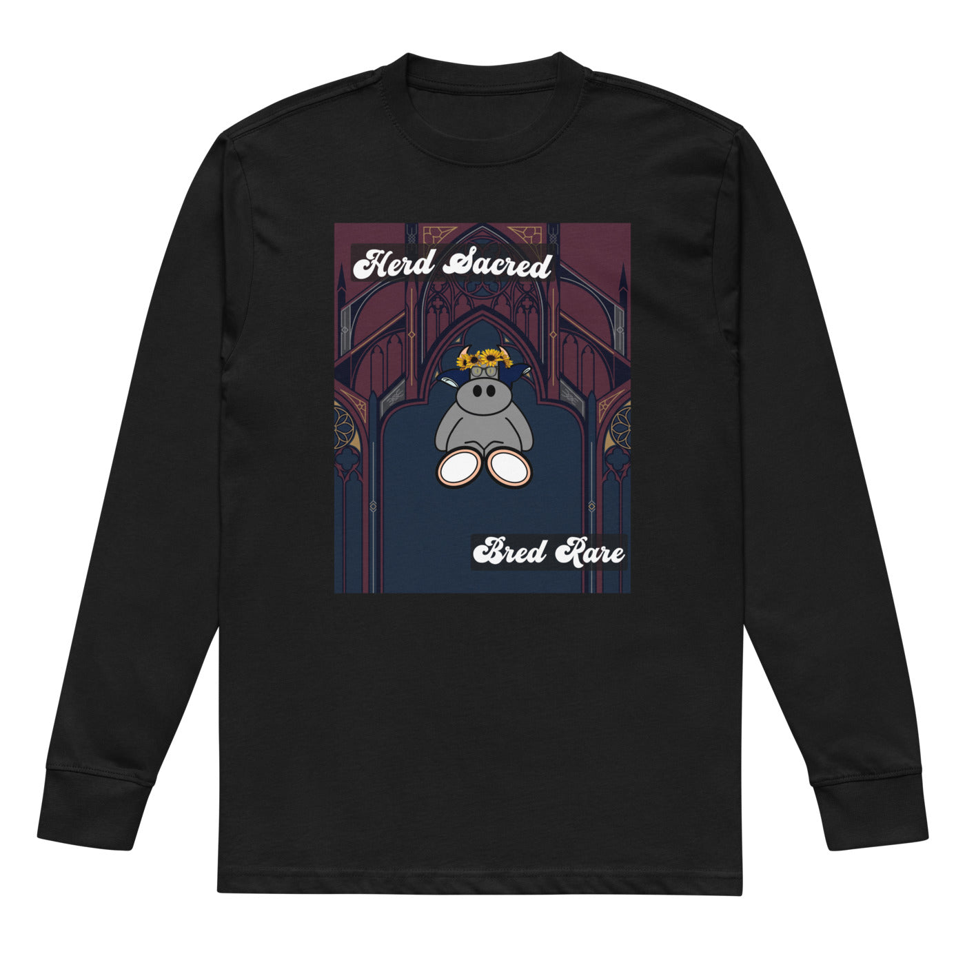 Pocket Cows Men's Heavyweight Long Sleeve T-Shirt — Design 271