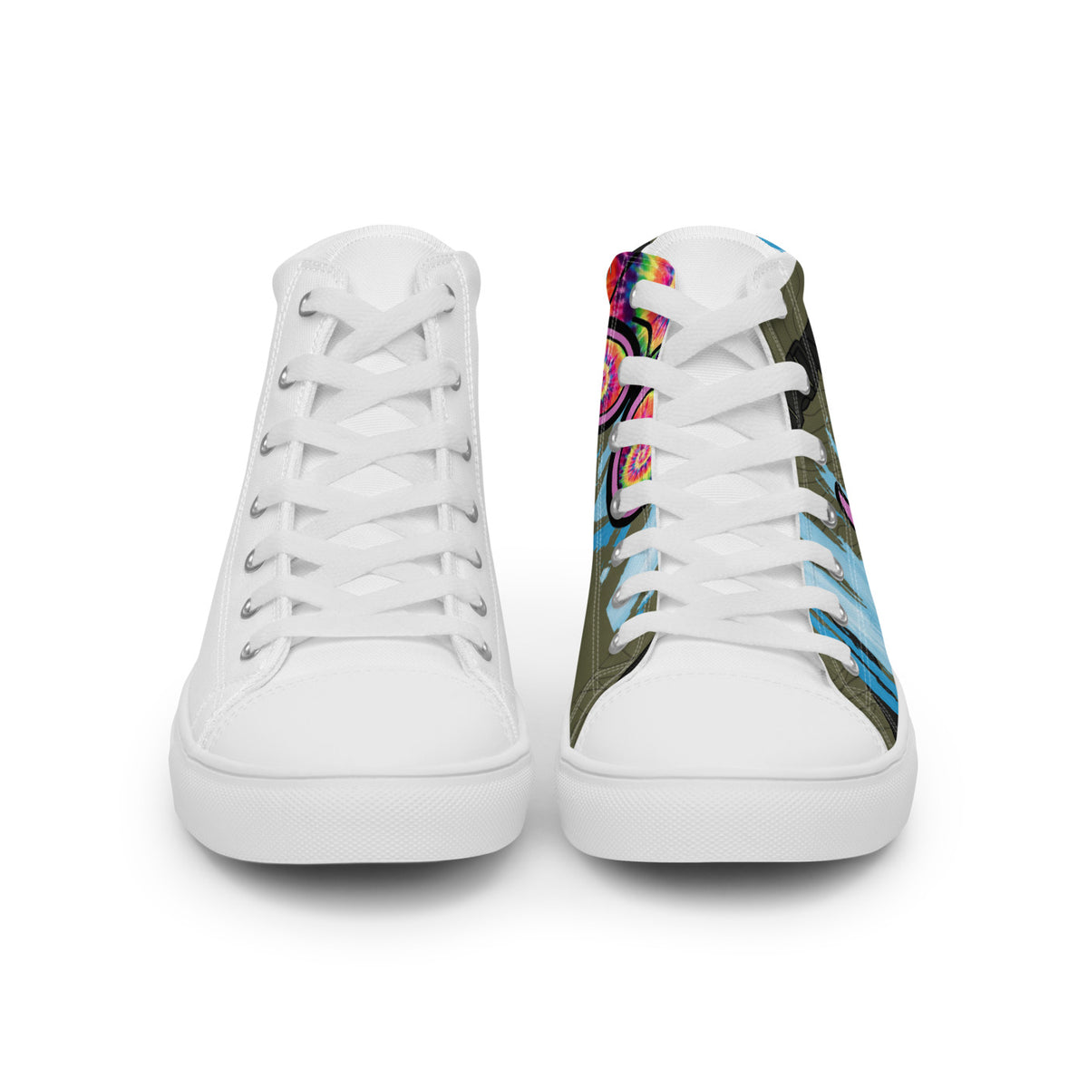 Pocket Cows Men's High Top Canvas Shoes — Built To Roam — Design 717