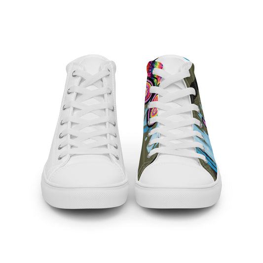 Pocket Cows Men's High Top Canvas Shoes — Built To Roam — Design 717