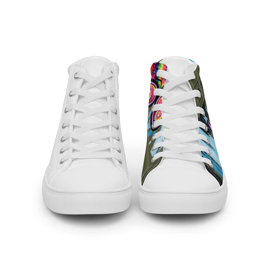 Pocket Cows Men's High Top Canvas Shoes — Built To Roam — Design 720