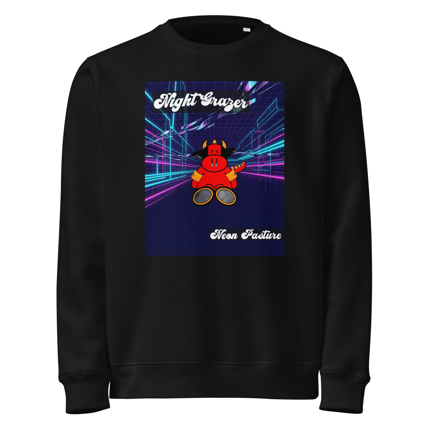 Pocket Cows Unisex Organic Mid-Weight Roller Sweatshirt — Design 250