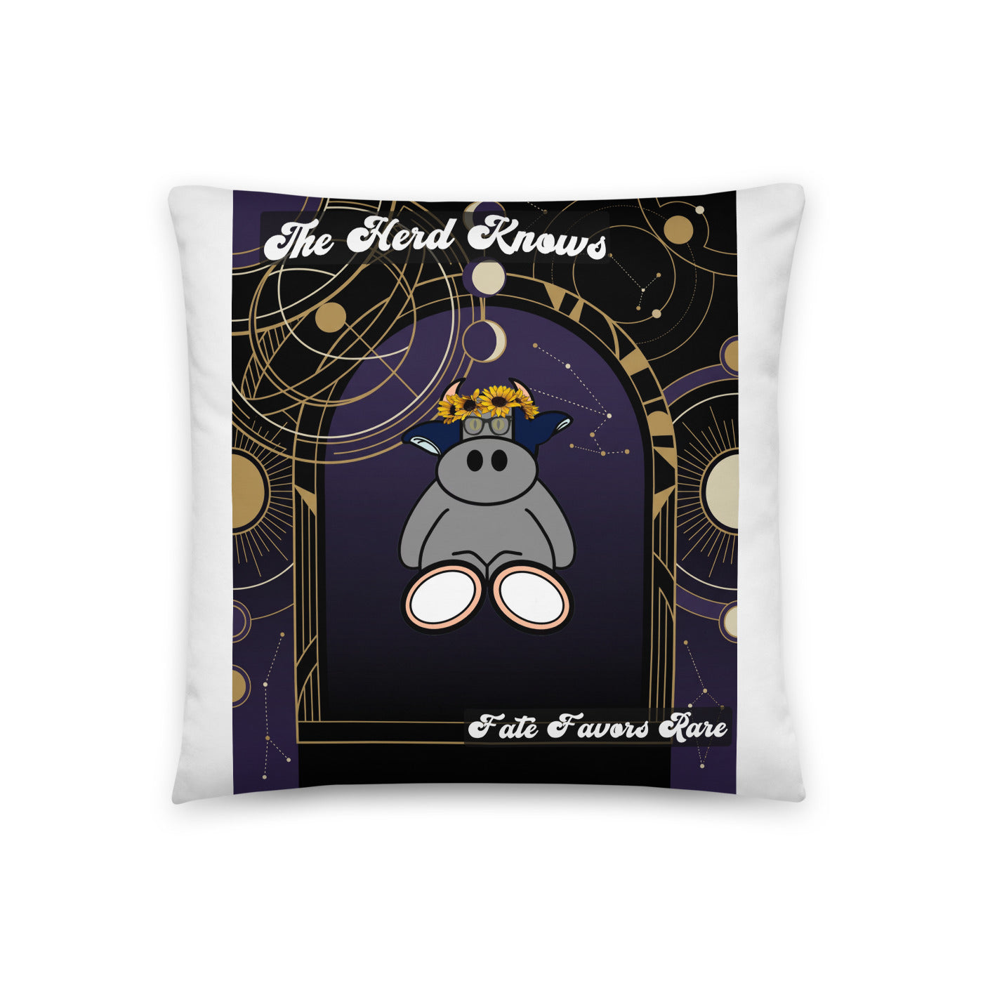 Pocket Cows All-Over Print Pillow — Written In The Herd — Design 323