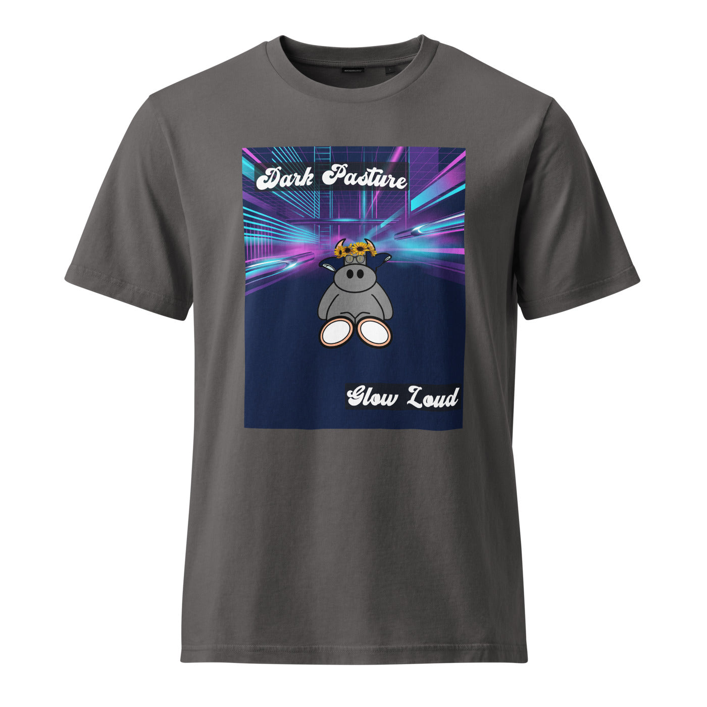Pocket Cows Unisex Garment Dyed Creator 2.0 Vintage T-Shirt — Design 255