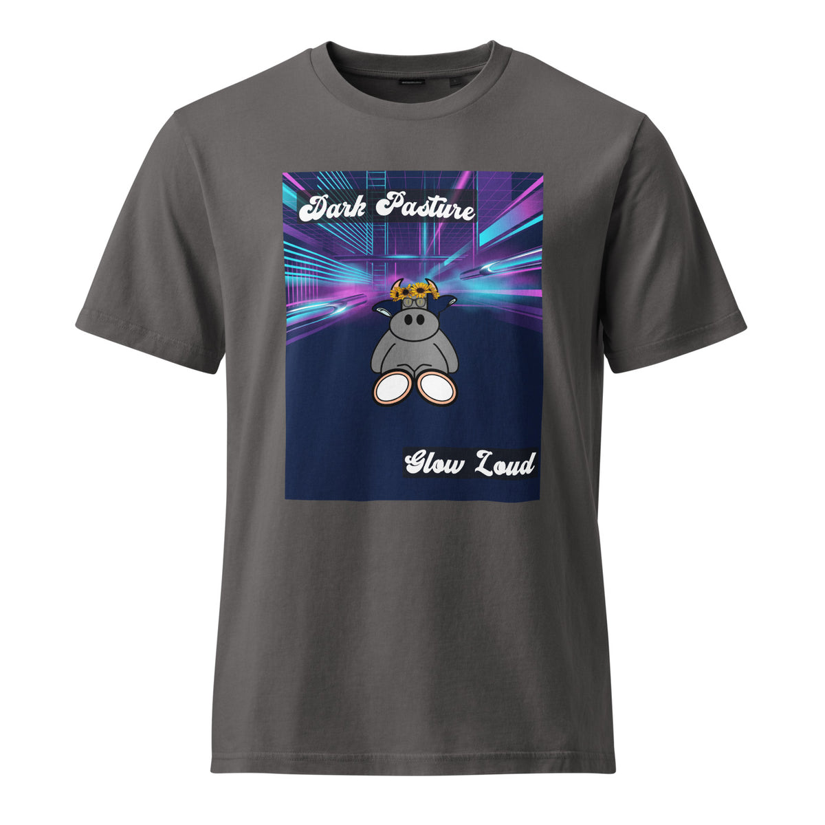 Pocket Cows Unisex Garment Dyed Creator 2.0 Vintage T-Shirt — Design 255