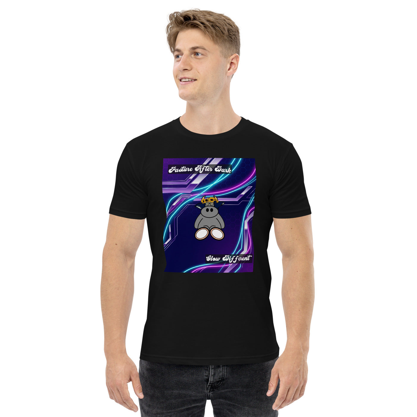 Pocket Cows Men's Staple T-Shirt — Design 251