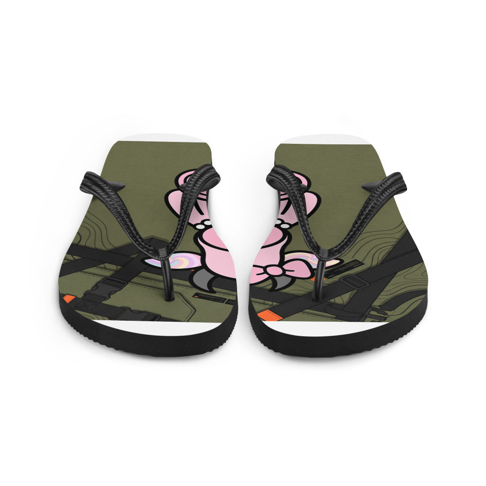 Pocket Cows Sublimation Flip Flops — Built To Roam — Design 847