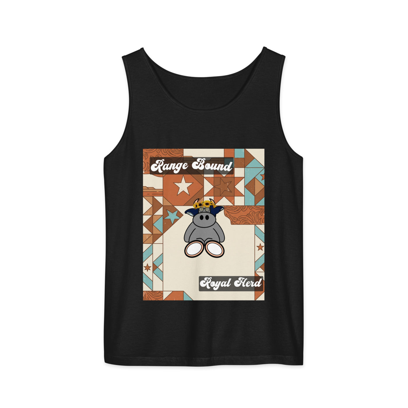 Pocket Cows Unisex Garment-Dyed Tank Top — Design 258
