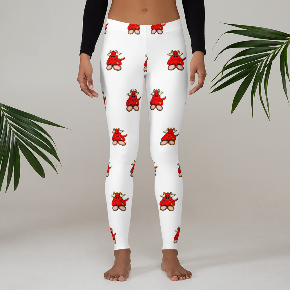 Pocket Cows All-Over Print Leggings — After Hours — Design 273