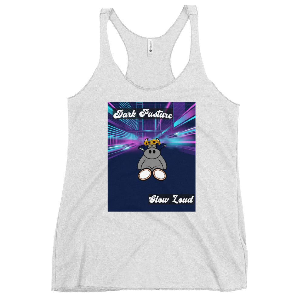 Pocket Cows Women's Racerback Tank Top — Design 255