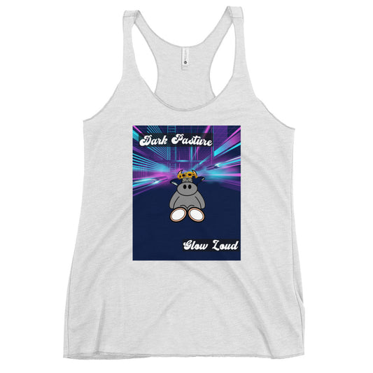 Pocket Cows Women's Racerback Tank Top — Design 255