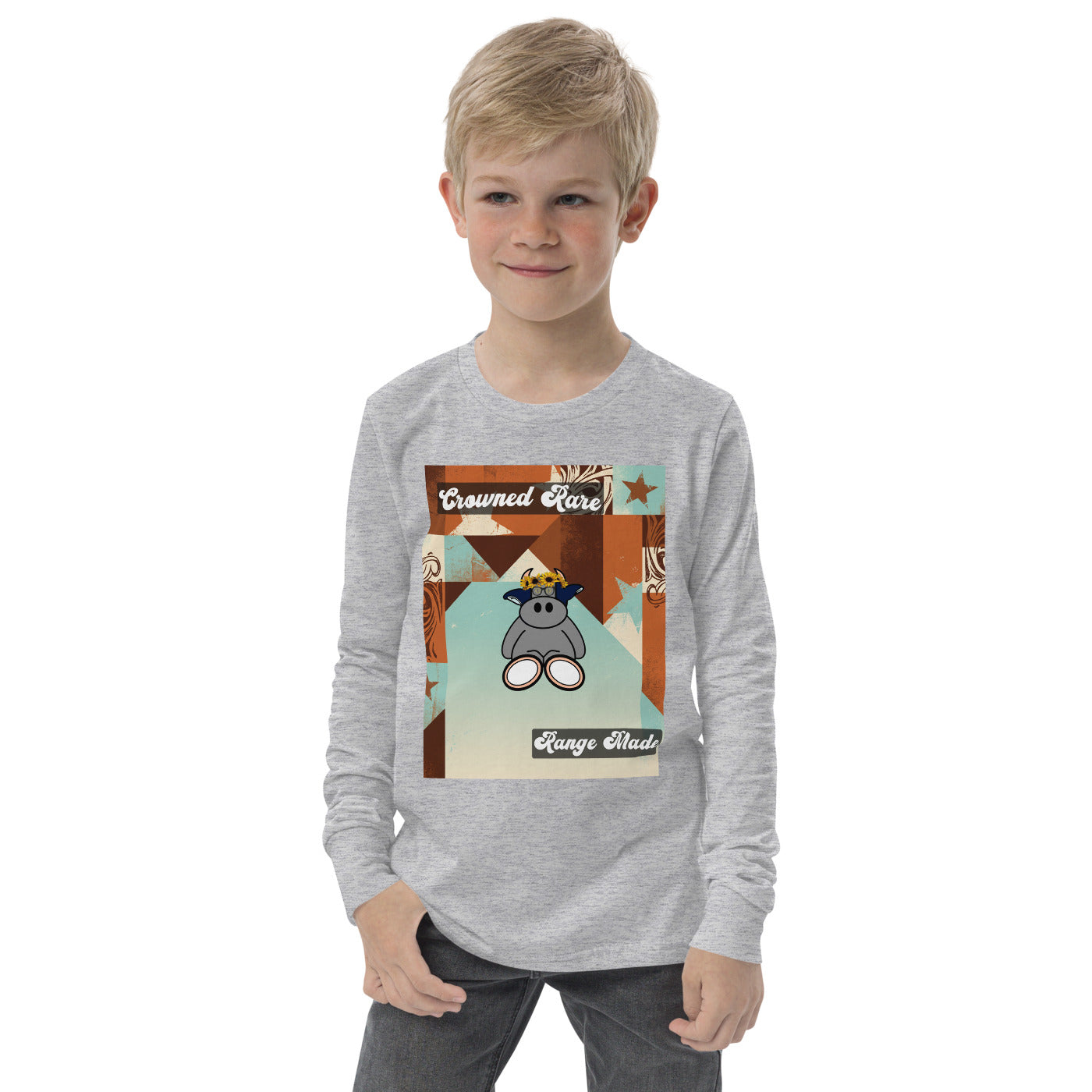 Pocket Cows Youth Long Sleeve Tee — Design 260