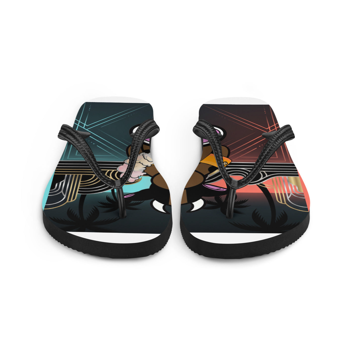 Pocket Cows Sublimation Flip Flops — Pasture Vice — Design 771