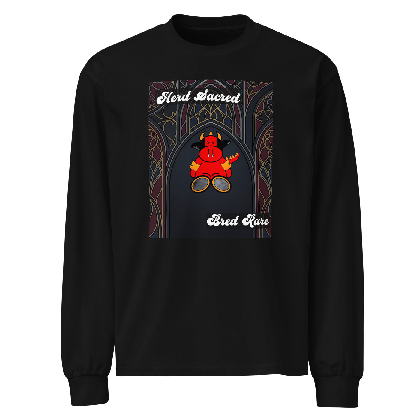 Pocket Cows Unisex Heavyweight Long Sleeve Shirt — Design 267