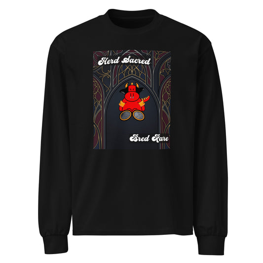 Pocket Cows Unisex Heavyweight Long Sleeve Shirt — Design 267