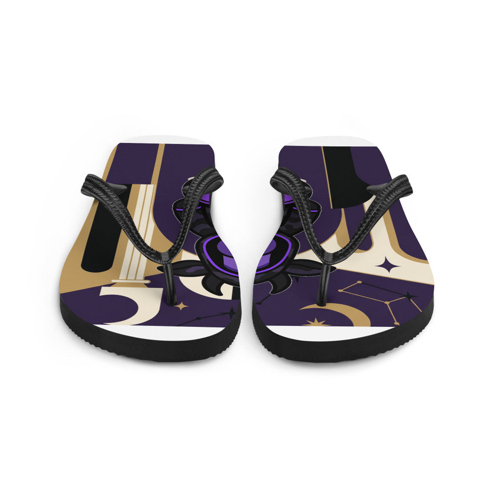 Pocket Cows Sublimation Flip Flops — Written In The Herd — Design 882