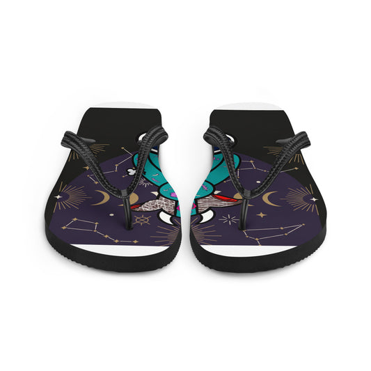 Pocket Cows Sublimation Flip Flops — Written In The Herd — Design 803