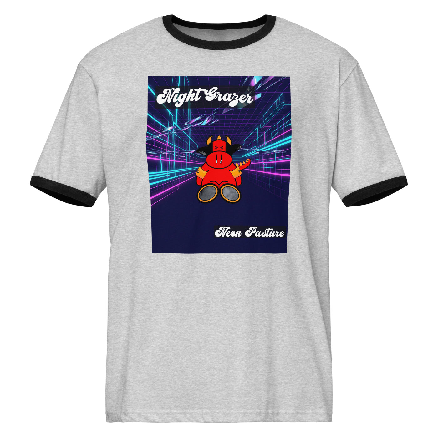 Pocket Cows Unisex Ringer T-Shirt — Design 250