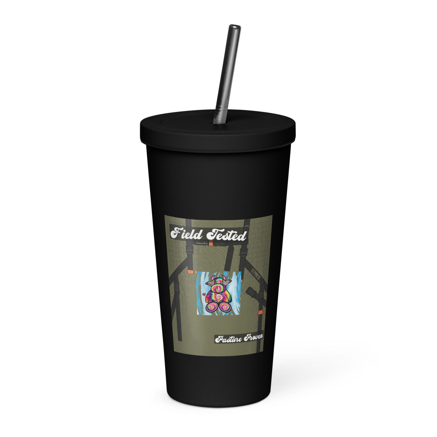 Pocket Cows Insulated Tumbler with a Straw — Built To Roam — Design 717